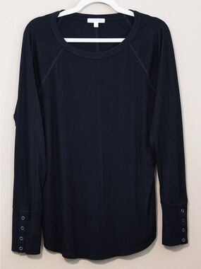 nine britton Black Long Sleeve Lightweight Top